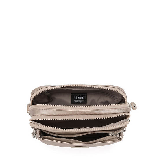 Sacs Crossbody Kipling Abanu Multi Metallic Convertible Taupe | FR 2188ZU